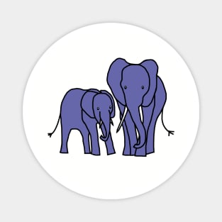 Very Peri Periwinkle Blue Elephants Color of the Year 2022 Magnet